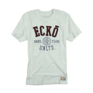 Ecko Unltd. Varsity Team Champs '72 Men's White Graphic T-Shirt L Cotton Knit